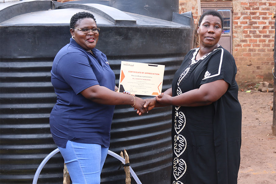 VisionFund water tanks saved us from the dry spells