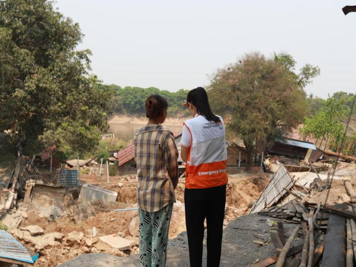 VisionFund Myanmar provides financial services to families affected by earthquake 
